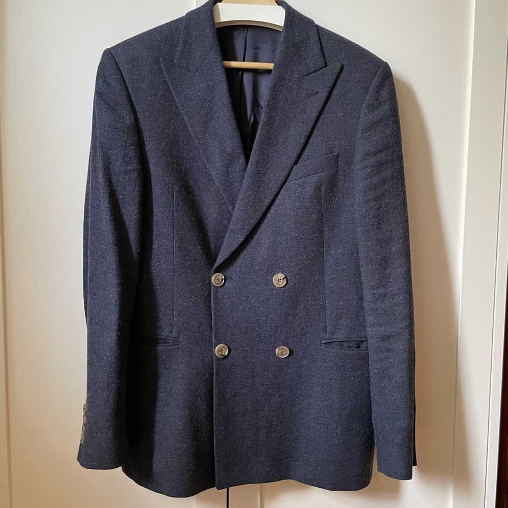 Nanushka Midnight Blue Double-Breasted Blazer
